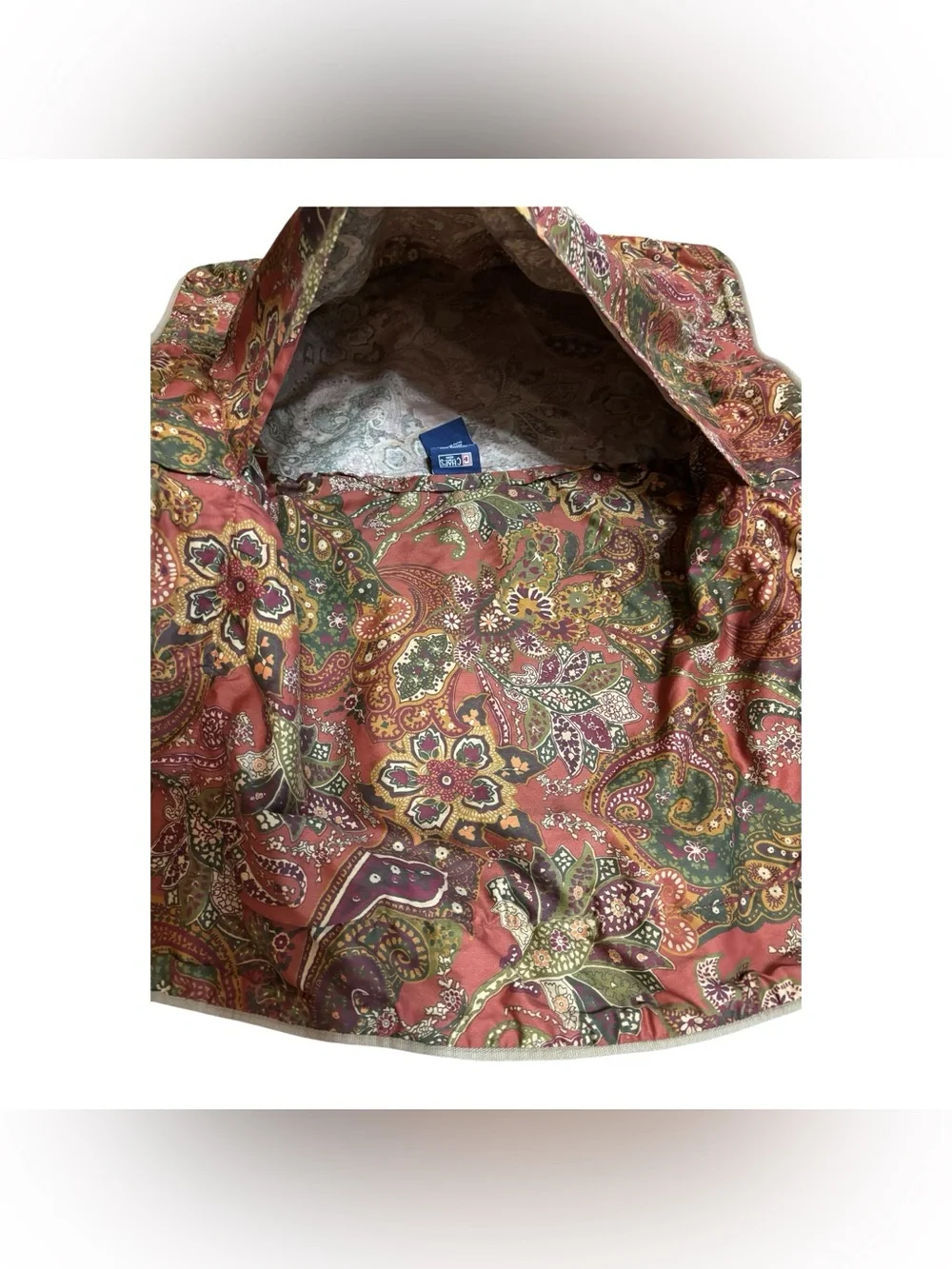 2 Chaps Ralph Lauren Chandler Paisley Pillow Shams Standard Rust Green Gold